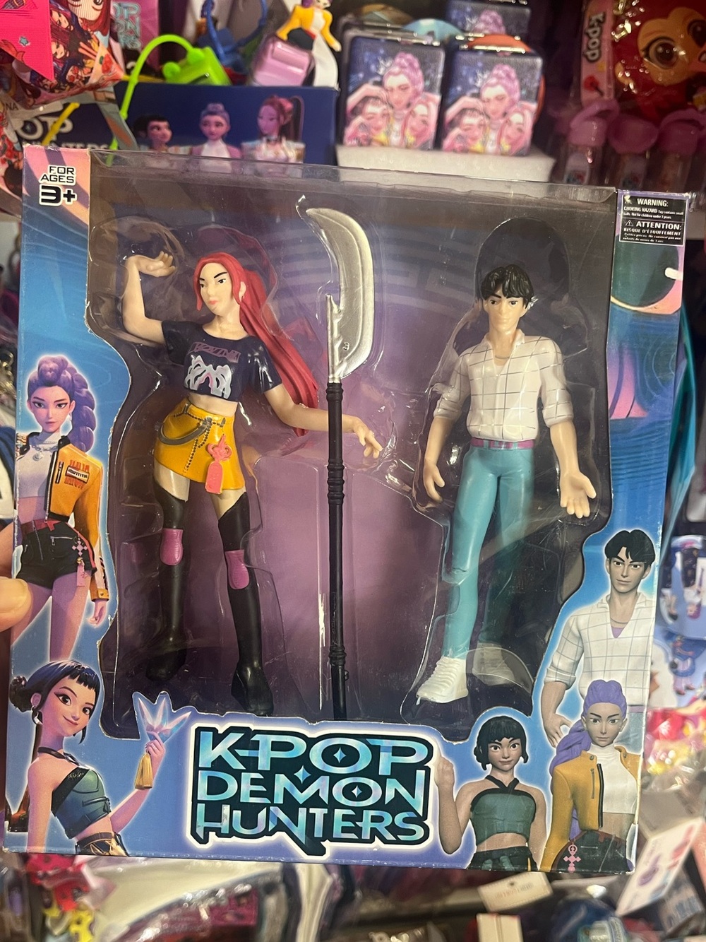 Two-Figure Playset - Red & Black Female, Black-Haired Male